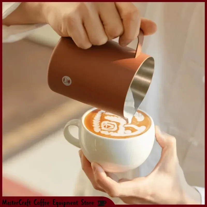 Timemore Collaboration Daruma Latte Art Pitcher 304 Stainless Steel Professional Milk Frothing Cup Pointed Spout