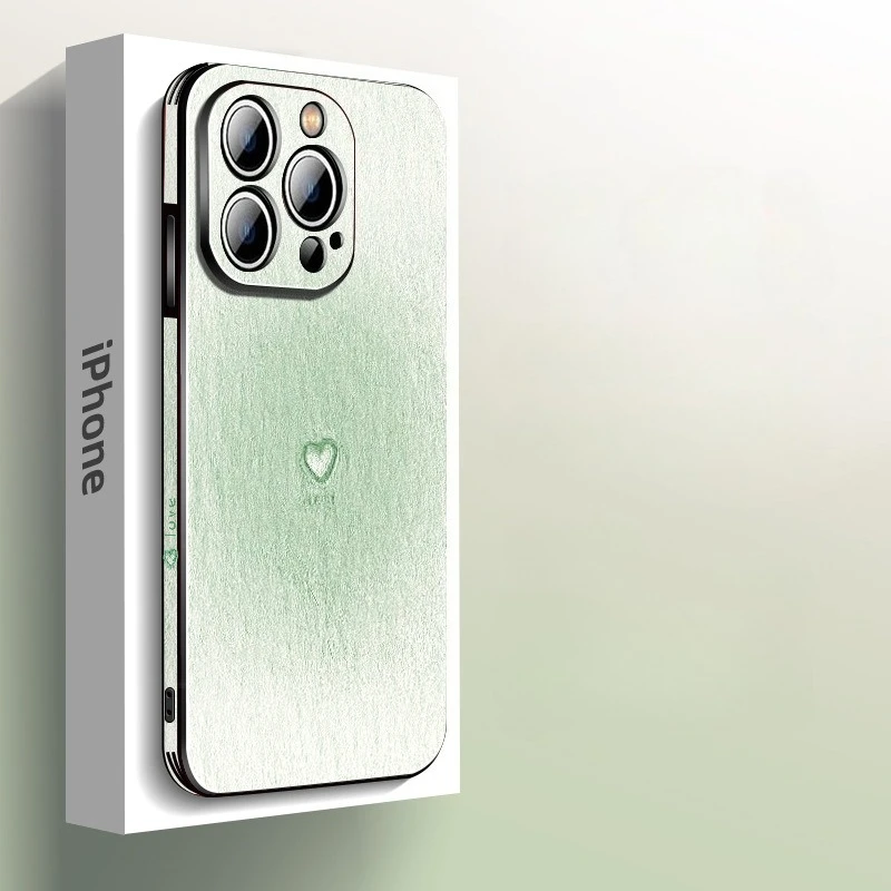 

Sheepskin Love Anti Fingerprint Phone Anti Drop Protective Case Suitable for IPhone 15 Plus 16 Pro 17 Promax Full Series