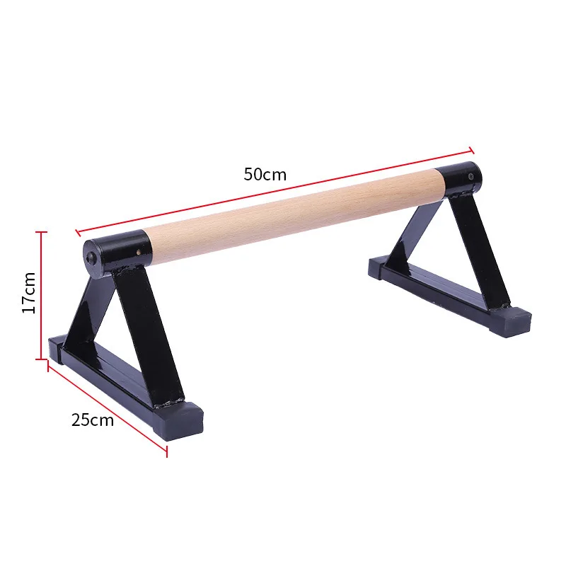 Beech Wood Push‑Up Stands, Iron‑Triangle Frame Wooden‑Handle Portable Home Gym Inverted Training Fitness Equipment Body Building