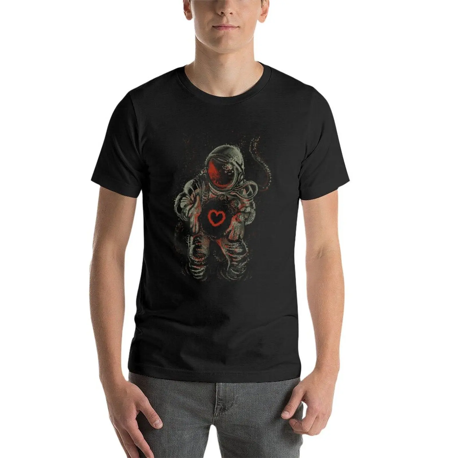 Astronaut Love Valentine's Day by Tobe Fonseca T-Shirt vintage aesthetic clothes plain black t shirts men