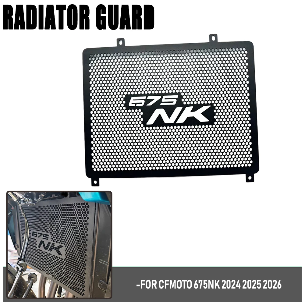 

For CFMOTO 675NK 2024-2026 Motorcycles Modified Parts Water Tank Mesh Radiator Grill Guard Oil Cooler Guard Protection Cover