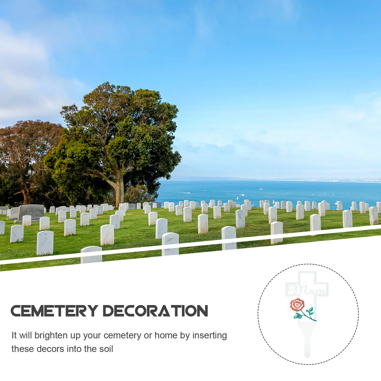 

Tombstone Cemetery Decorative Piles Outdoor Ornaments Grave Decorations The Cross Mother Commemorative