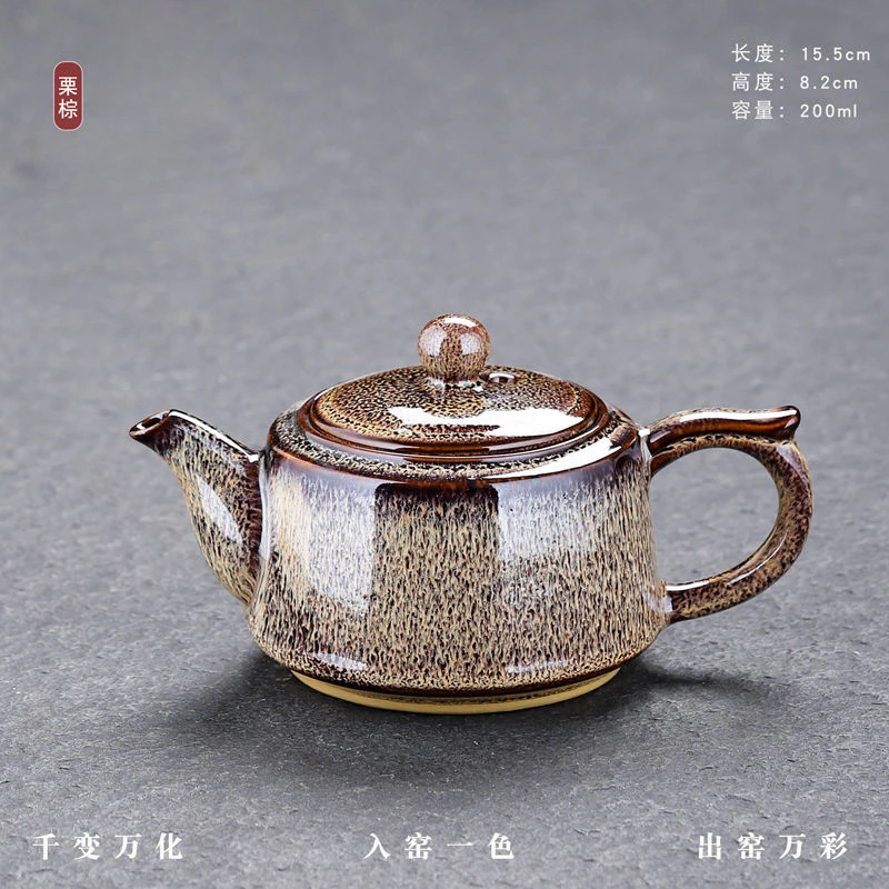 High Grade Ceramic Kung Fu Tea Set Side Handle Pot Small and Exquisite Brewing Teapot