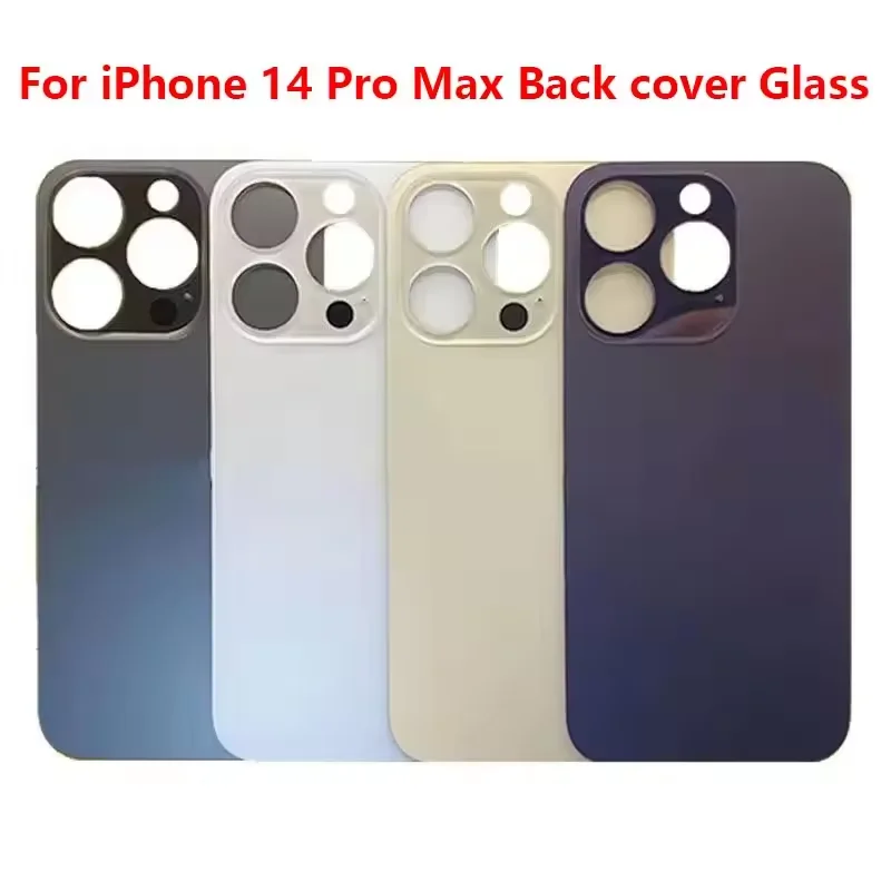 

Для iPhone 14 Pro Max Заднее стекло с большим отверстием 14 Pro Max Корпус задней двери Замена стекла с задней клеевой лентой Бесплатные подарки