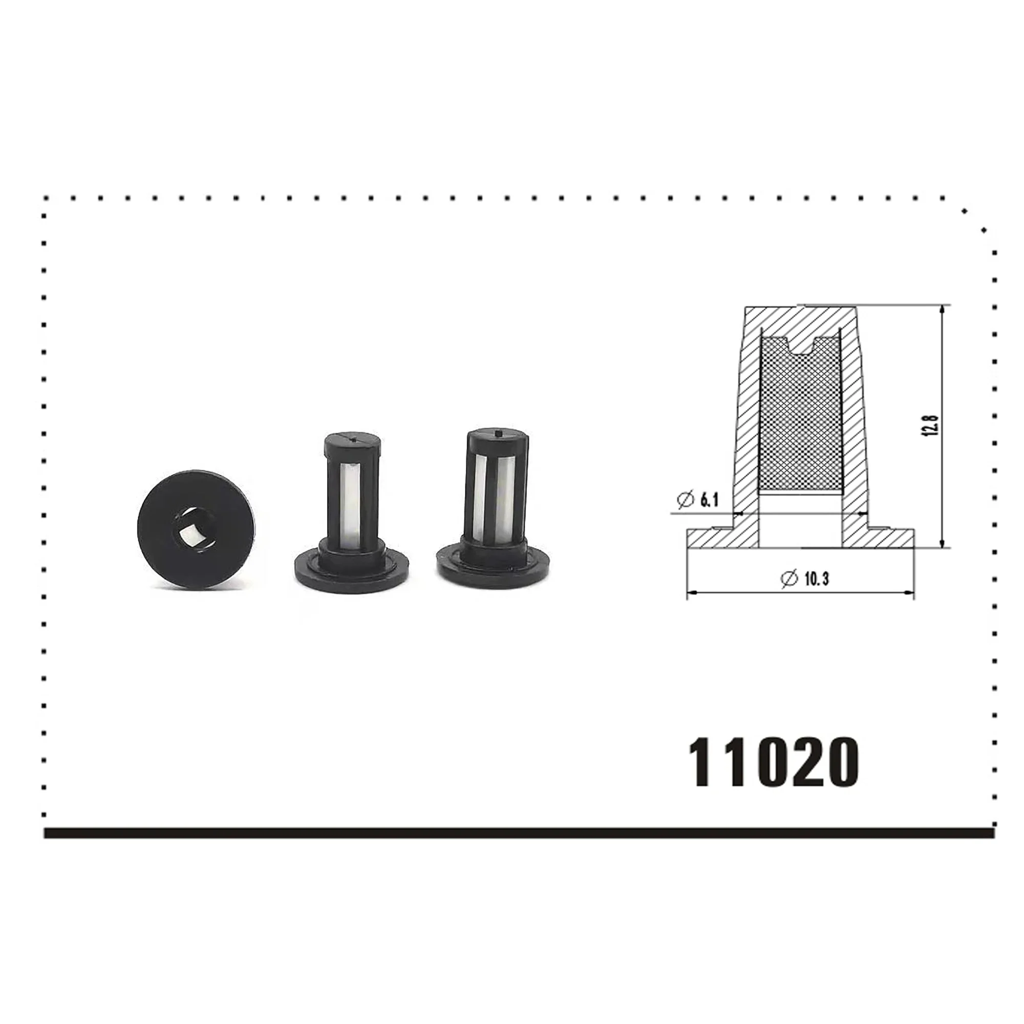 

30pcs Top Quality Fuel Injector Micro Basket Filter For Honda Car Injector Repair Kits 10.3*6.1*12.8mm VD-FL-11020