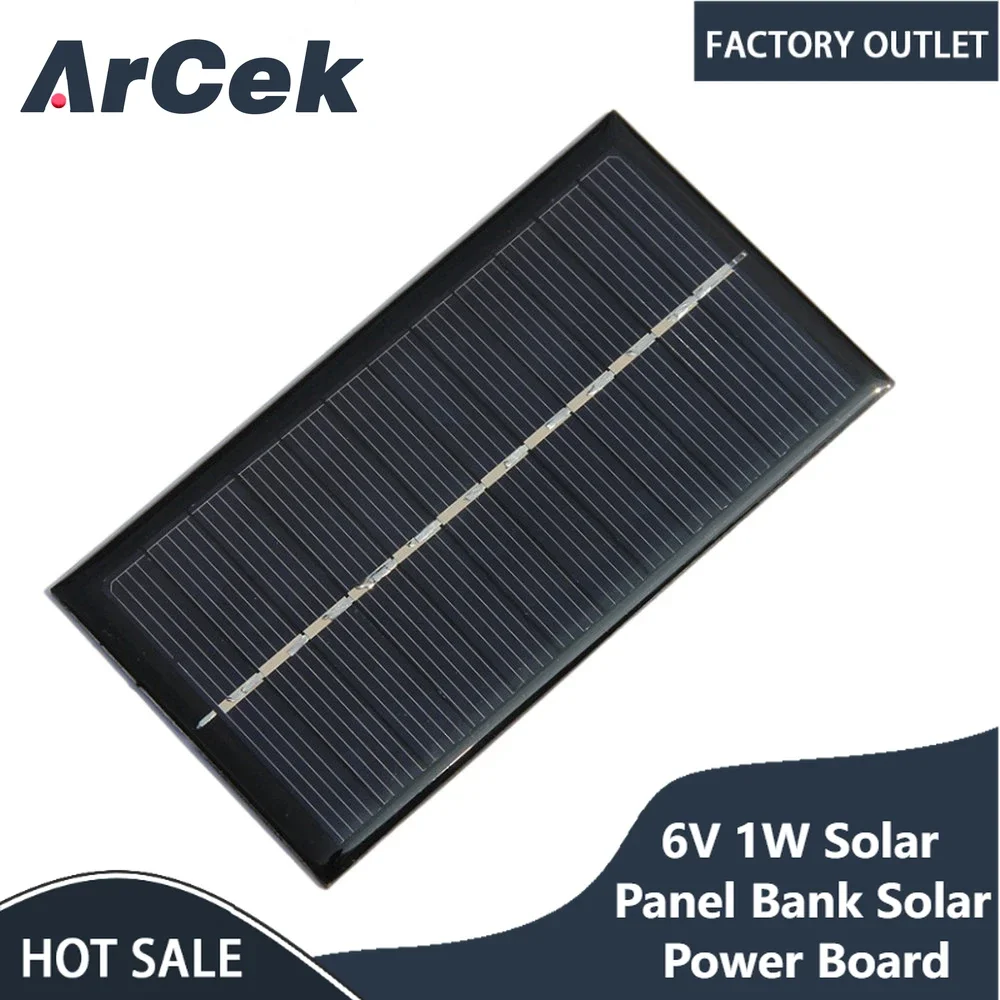 6V 1W Solar Panel Bank Solar Power Board Module Portable DIY Power High conversion For Light Battery Cell Phone Toy Chargers