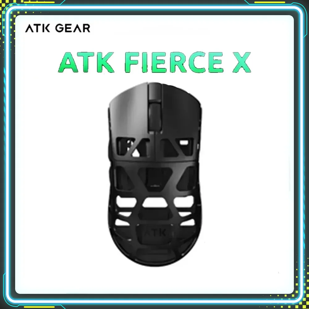 

Рекламные продукты ATK FIERCE X, черная игровая мышь PAW3950, сверхлегкая мышь из алюминиево-магниевого сплава, аксессуары для ПК, подарки
