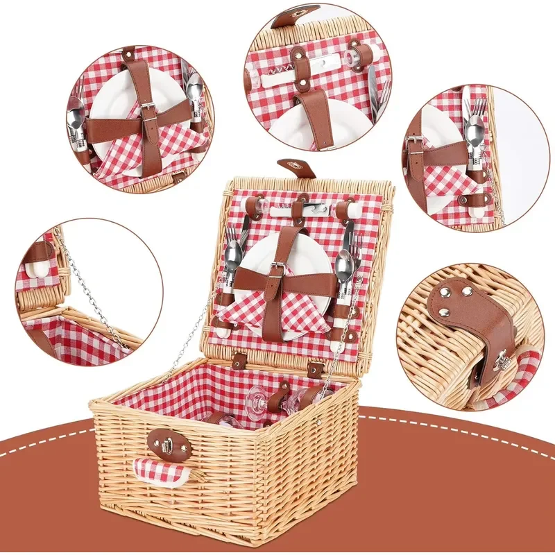 set-cesto-da-picnic-di-lusso-in-vimini-con-rivestimento-isolante-per-2-4-persone-cesto-estivo-da-esterno-cesto-regalo-gourmet-aziendale-vendita-all'ingrosso