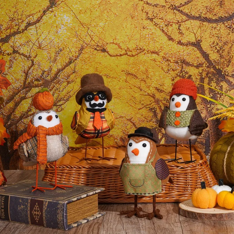 Thanksgiving Bird Ornaments Harvest Festival Window Decorations Gift for Children  Home Decoration Accessories