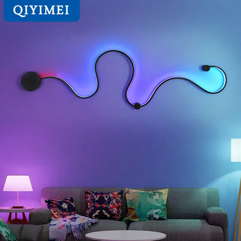 simple creative wall lamps with white or balck color for bedroom bedside decoration Nordic designer living room corridor hotel