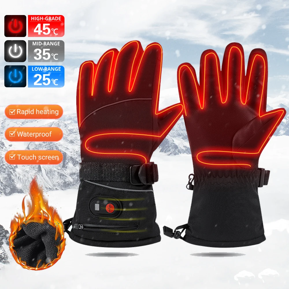 

Heated Glove for Men and Women Rechargeable Electric Battery Heating Gloves for Riding Ski Snowboarding Hiking Cycling Hunting