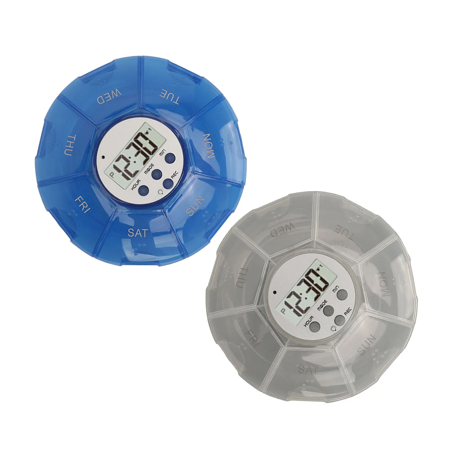 

Smart Medicine Box 7 Separate Compartments PP Scratch Resistant Electronic Weekly Medicine Organizer Large Capacity for Indoor