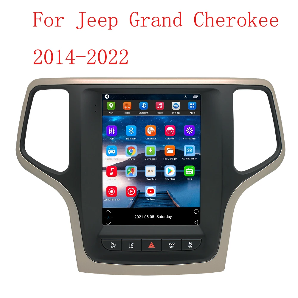 

Автомобильная магнитола Android12 для Jeep Grand Cherokee 2014-2022, автомобильная стереосистема с GPS-навигацией, мультимедийный плеер, головное устройство Carplay