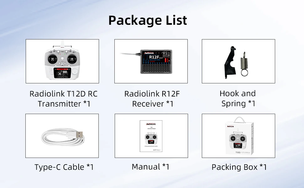 RadioLink T12D JR Modul 12CH 2,4GHz RC Sender & R12F 8 Programmierbare Mischung FHSS 50 Modelle 4KM für FPV Drohnen, Autos und Boote – Detail 10