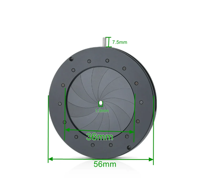 

1.5-36mm Mechanical Diaphragm Iris Range Adjustable Aperture Microscope Zoom Condenser Halo Camera Optical Module