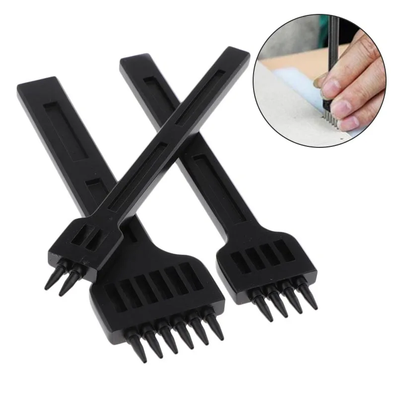 Leather Craft Tool Hand Hole Punches DIY Round Stitching Punch Sewing Stitching Punch Carving Work Saddle Set Spacing Punch Tool
