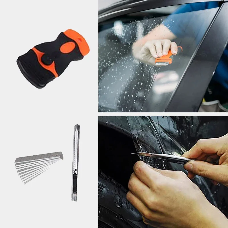 Window Film Application Car Tint Installation Tools with Spray Bottle PPF Squeegee Felt Glass Protective Vinyl Wrap Tinting Kit