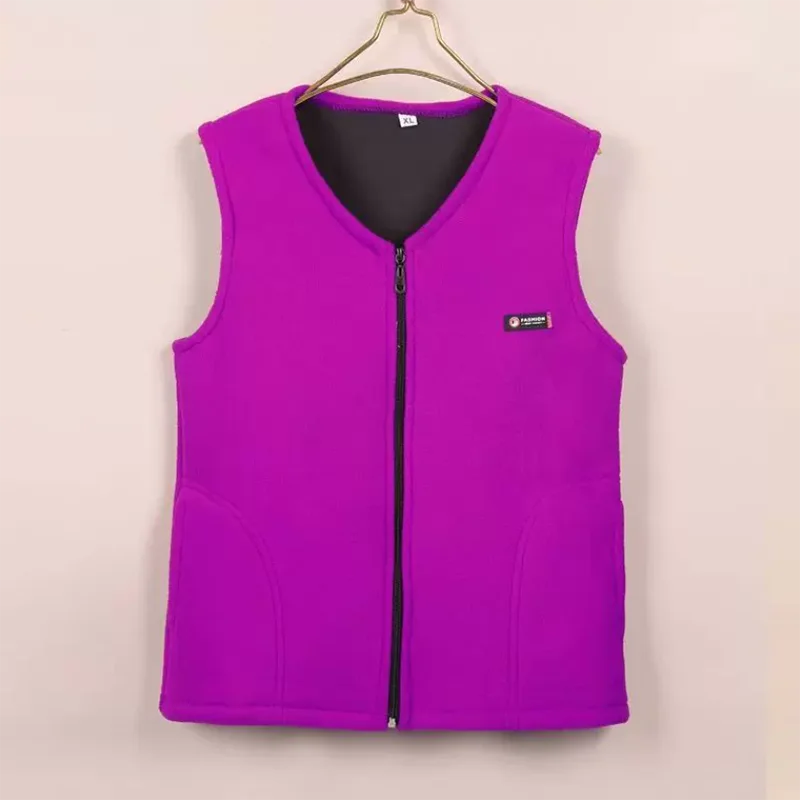 Polar Fleece Casual Fleece Vest Vrouwen Mode Losse Warme Vest Vest Moeder Tops Nieuwe Lente Herfst Sweatshirt Vesten