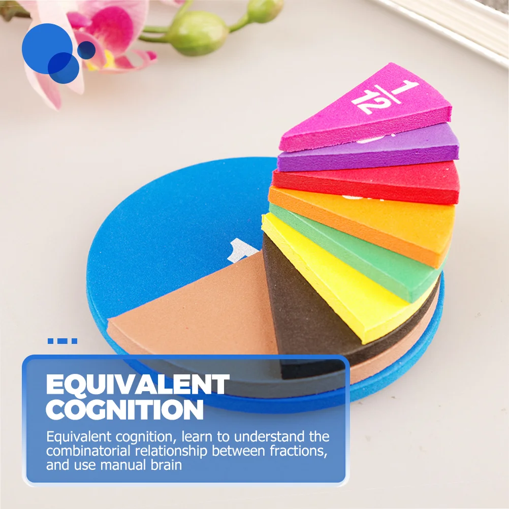 2 Sets Mathematics Teaching Aids Number Fractions Circles Equivalents Learning Tray Child