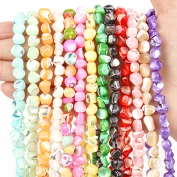 6-8mm Irregular Mop Mother of Pearl Natural Shell Bead Gravel Loose Beads for Jewelry Making DIY Charm Bracelet Accessories 15''