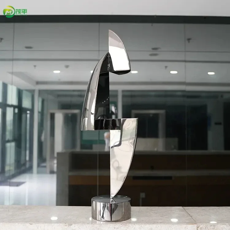 

Custom Modern Stainless Steel Abstract Sculpture Metal Art Interior Decoration