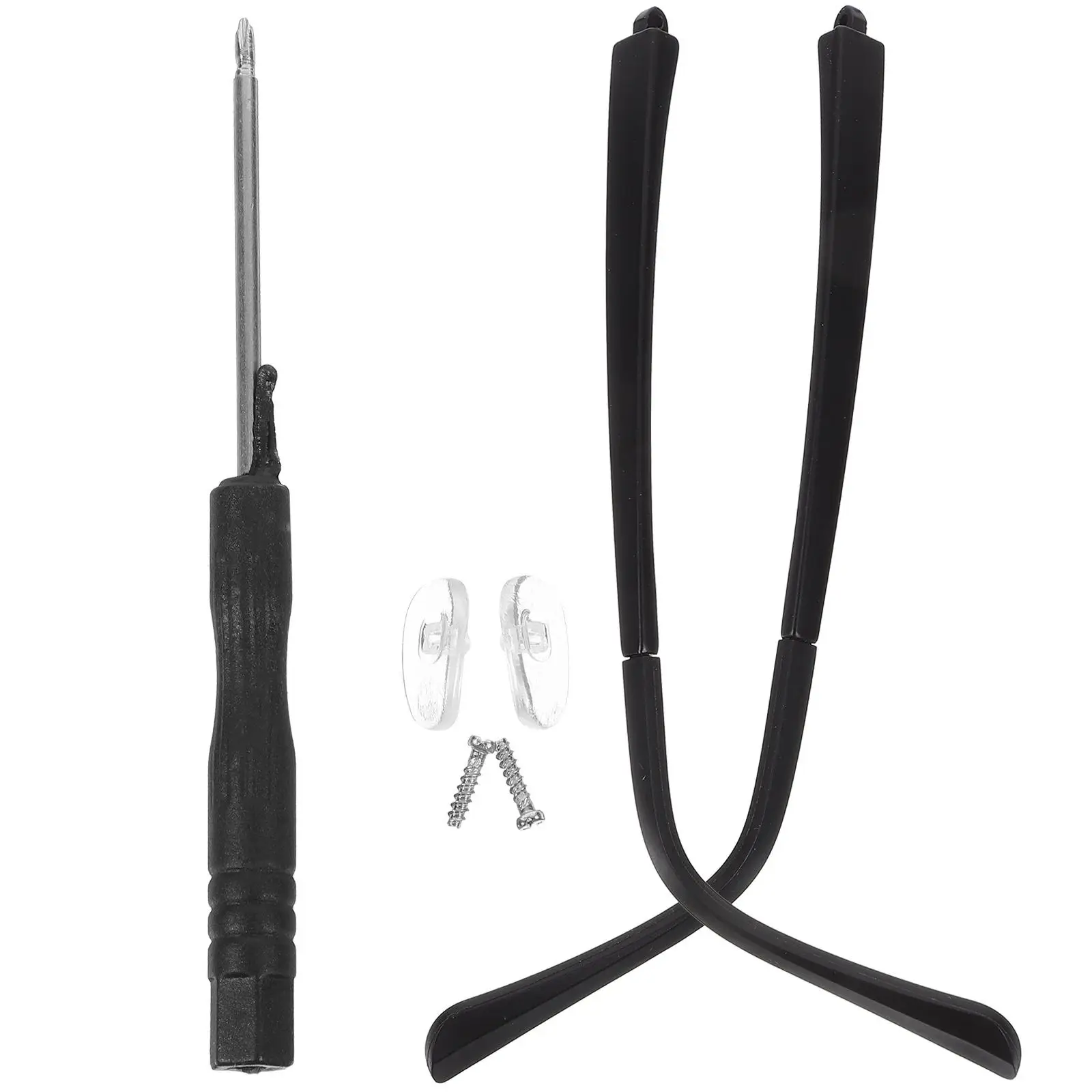 

2 Pairs Black Eyeglass Arm Replacement Lightweight Universal Glasses Repair Kit Suitable Most Glasses Accessories
