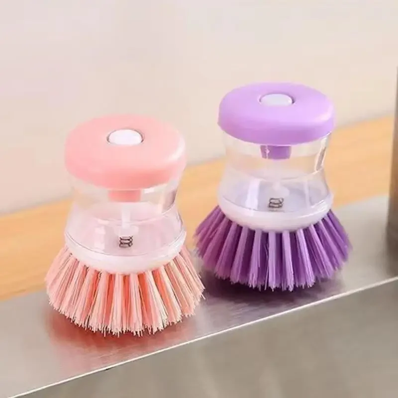 Kitchen Dishwashing Brush  Dispenser Wash Pot Brush Dishwasher Brush-Scrubber Kitchen Cleaning-Brush Tool Cleaning Accessories