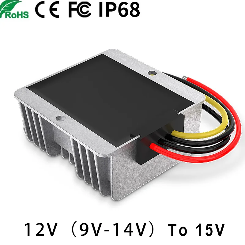 

12V to 15V DC power converter 9V-14V to 15V5A10A DC boost module DC power supply voltage increases power inverter Step Up DC DC