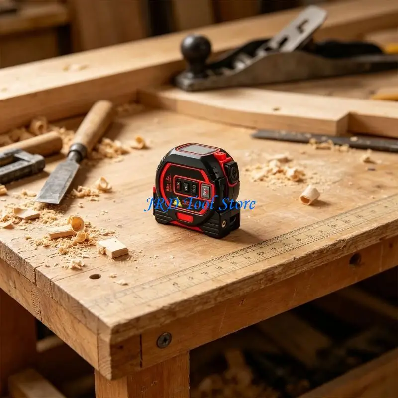A2UD High Accuracy Lasering Tape Measure 3 In 1 IR Distance Meter With Crosses Line Level