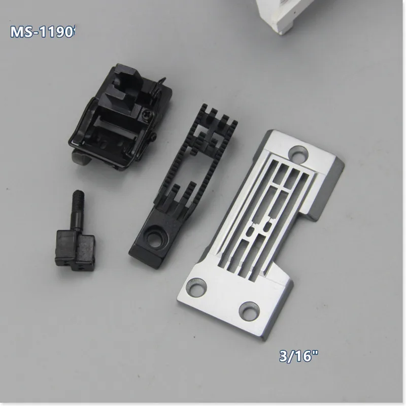 JUKI 1190 Needle Position Guage Set Articulated Chain Stitch Feed-off Arm Machine Spare Parts Needle Plate Teeth Presser Foot