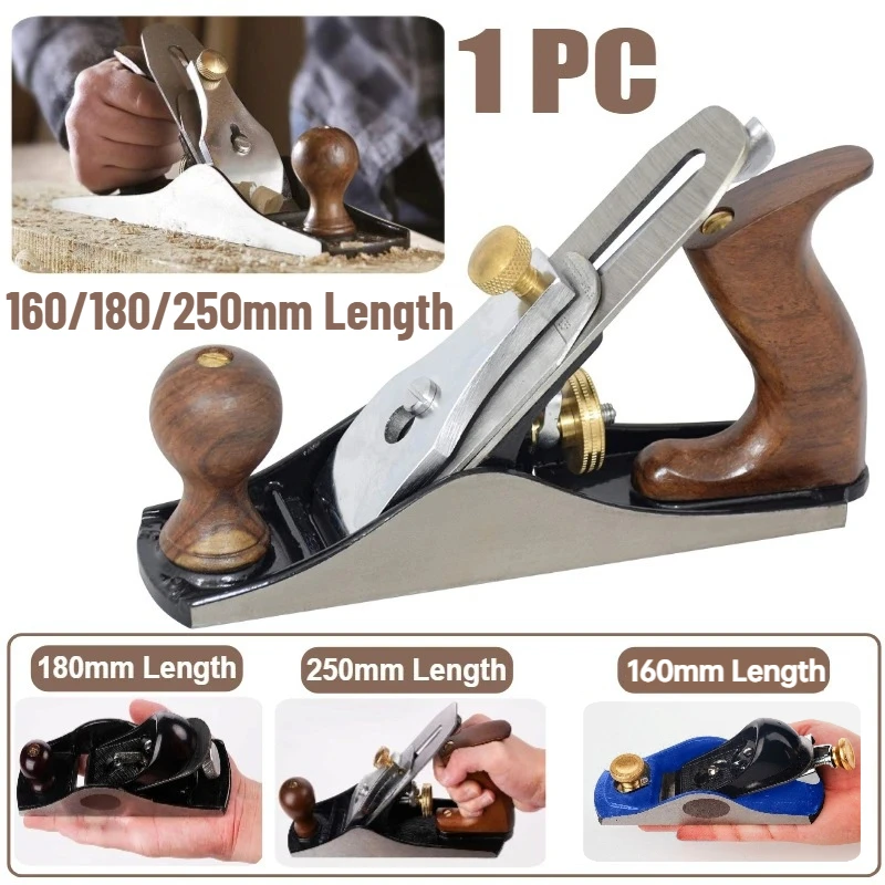 

160/180/250 Length Universal Precision Smoothing Bench Hand Plane with Blade and Wooden Handles Full Sizes