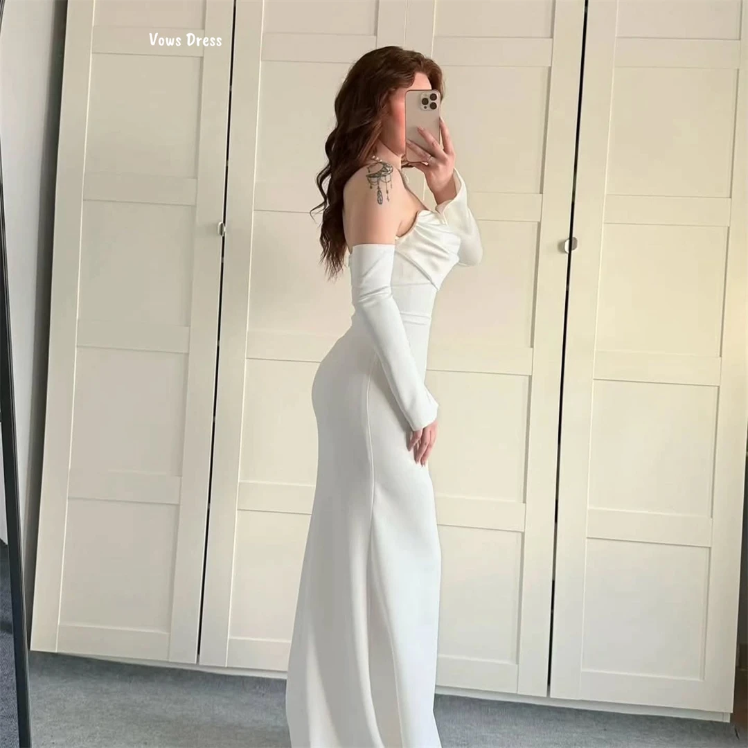 Vows Line A Jurken Galajurk Satijnen Doek Robe Soiree Op maat gemaakte avondjurken Vrouw Elegante luxe galajurk 2025 Feest