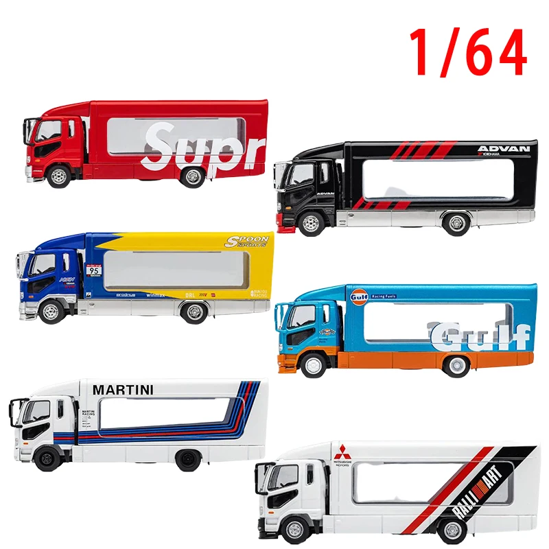 

Литой под давлением масштаб 1/64 Mitsubishi Carrier Truck Модель автомобиля из сплава Mitsubishi Lift Transport Truck Модель автомобиля Коллекция украшений