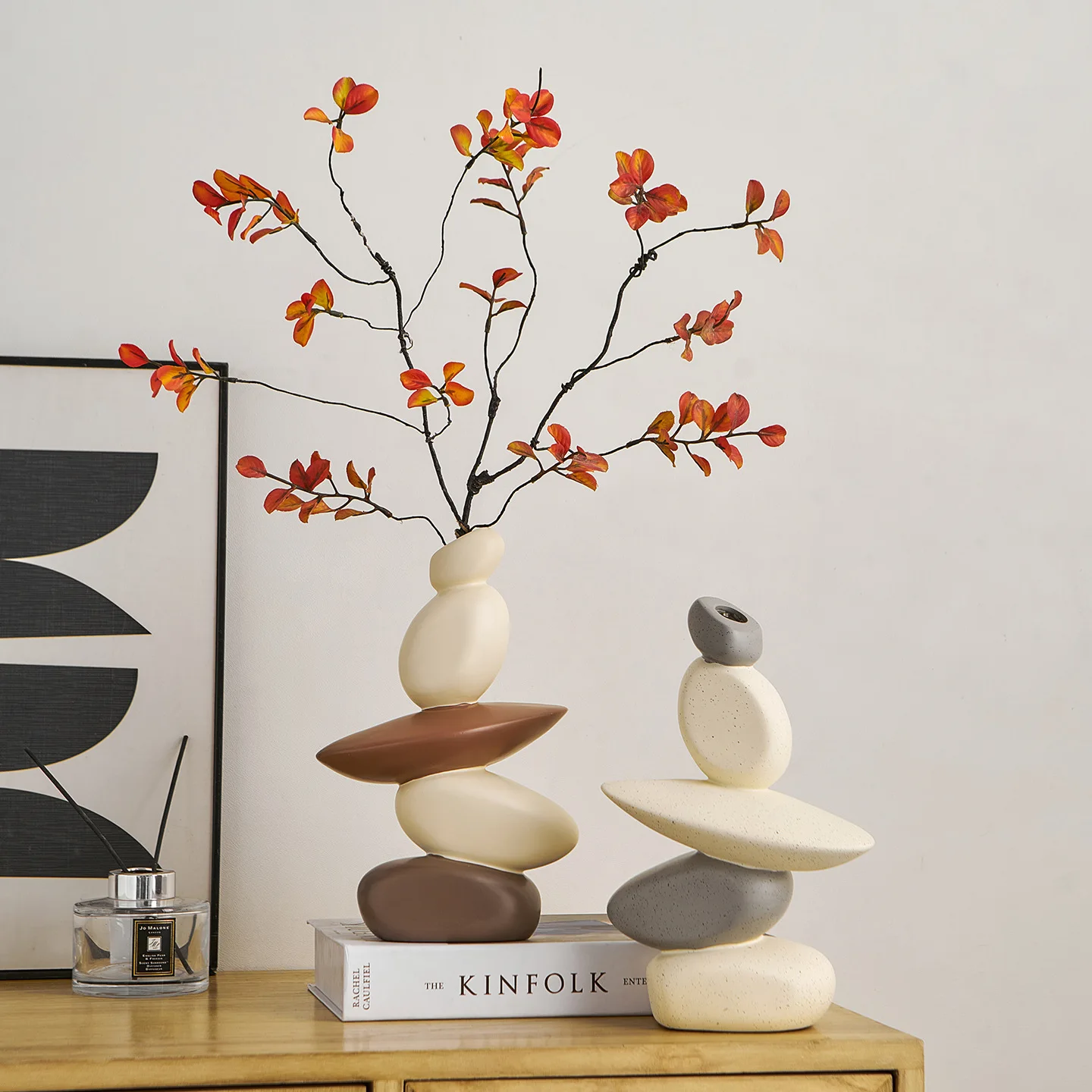 Creative Times Come and Go Vase Living Room TV Cabinet Creative Ornament Modern Simple Dried Flower Decoration Home Ornament