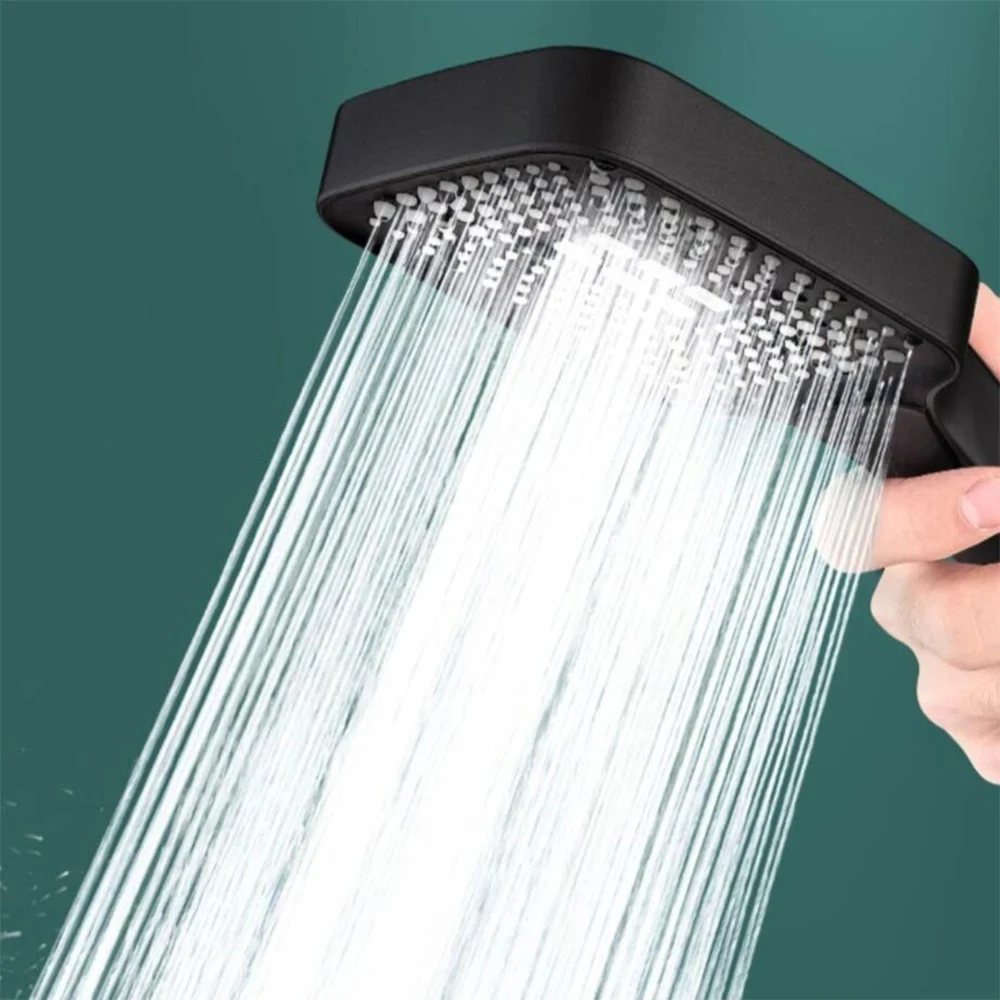 High Pressure Large Flow Shower Head Black 4 Modes Water Saving Spray Nozzle Massage Rainfall Showerhead Bathroom Accessories