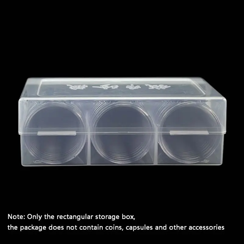 Coin Capsules Coin for Case Plastic Clear Coin Capsule Holder Storage Container for 48pcs 40mm/45pcs 46mm Commemorative