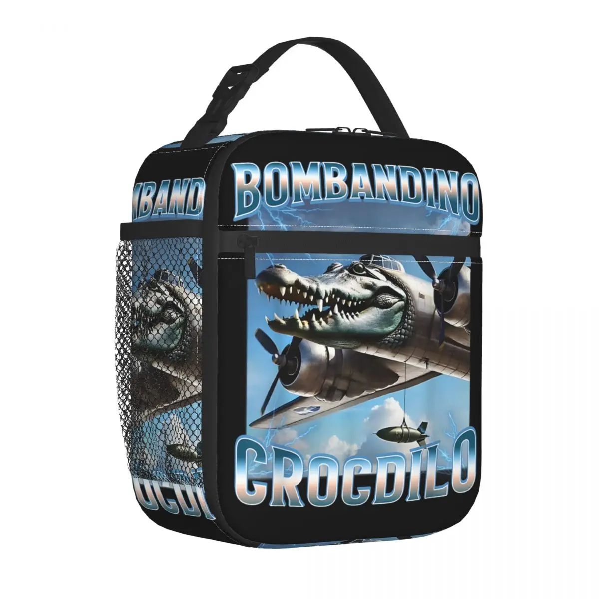 

Bombardiro Crocodilo итальянский Brainrot Meme изолированные сумки для обеда сумка для еды портативный холодильник термобокс для обеда для работы
