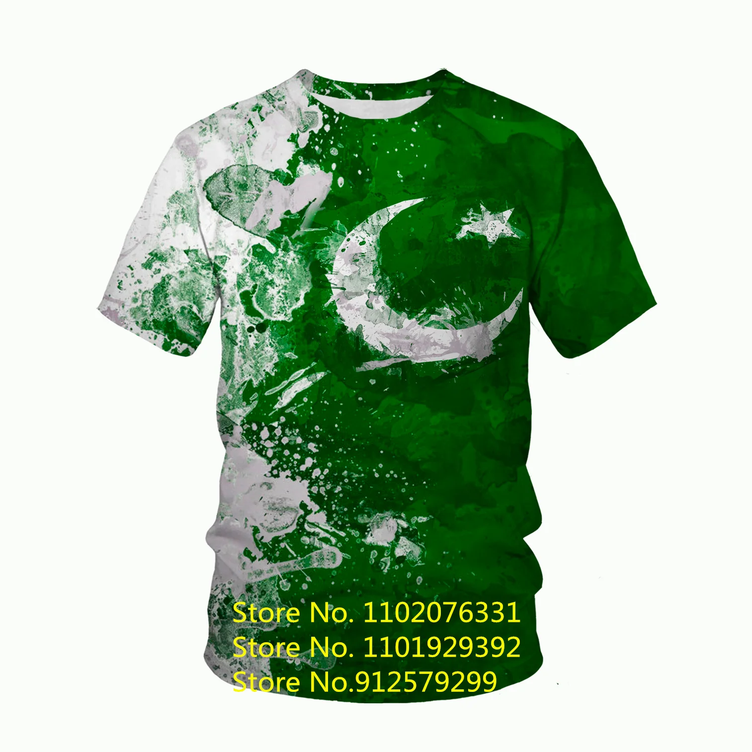 Pakistan Flag 3D Print T Shirt Fashion Casual Short Sleeve O-Neck Sport Harajuku Tee Shirt