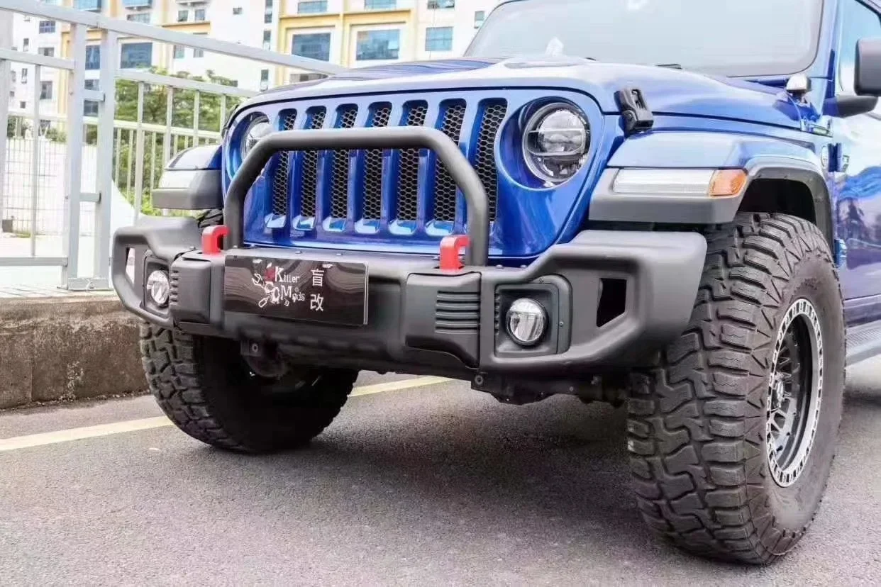 

Jeep Wrangler JL 18+ RR Style Spartacus Black Front Bumper