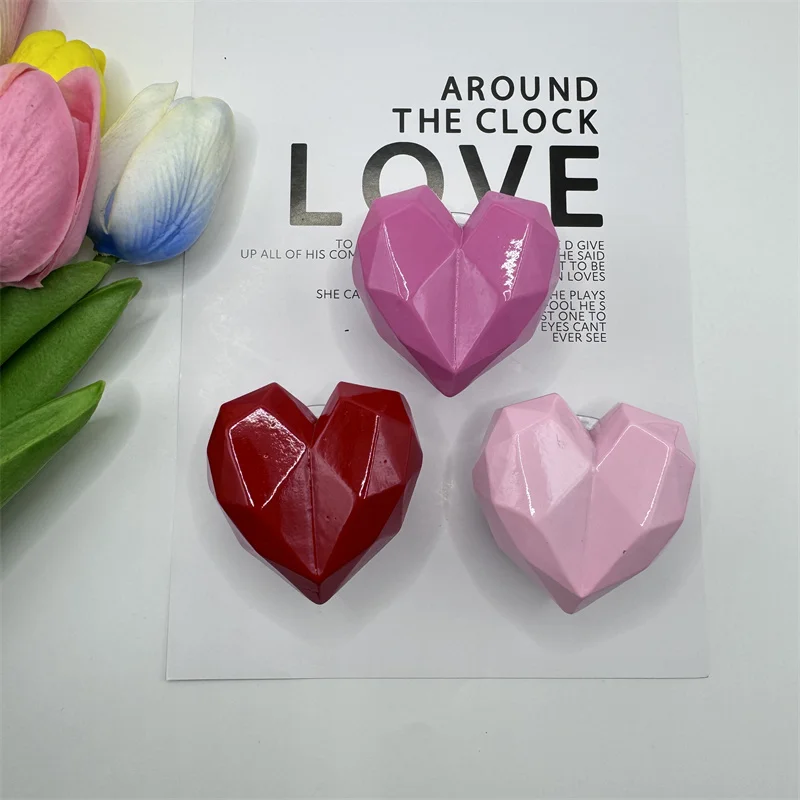 Love Heart 3D Diamond Crystal Ball supporto per telefono impugnatura per dito staffa Tok accessori universali supporto per geometria per iPhone 17 16 15