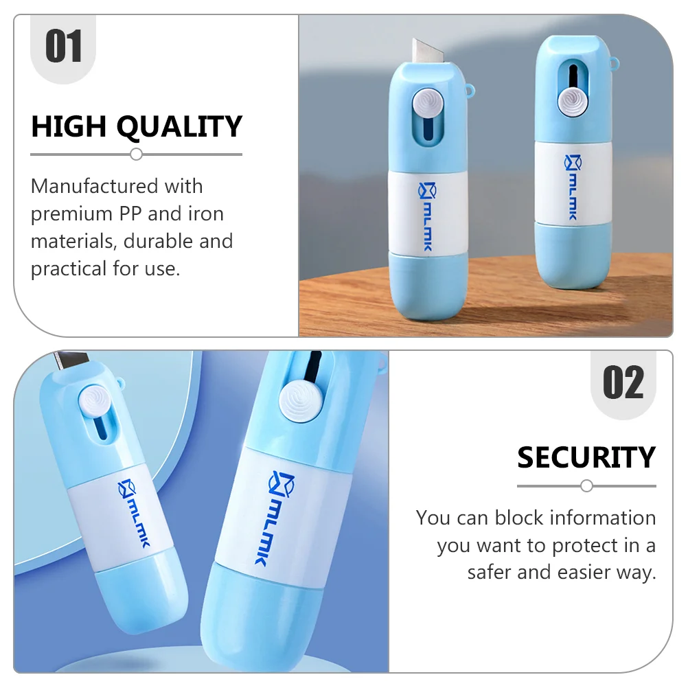 Cordless Identity Security Stamp Blocker, correção Fluid, Theft Prevention, endereço encobrir