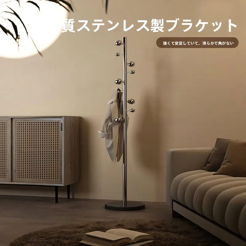 

Stainl Steel Floor Mounted Clothes Drng Ra Bedroom Luxury Sle Stand up Corner Bag Hanging Ra for Living Room