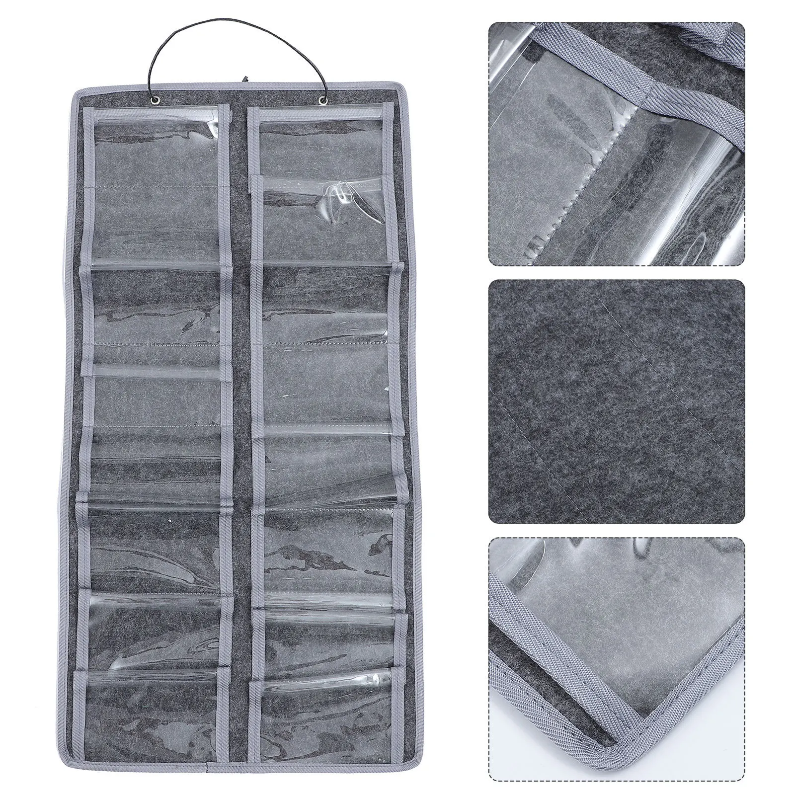 

1Pcs Sunglasses Storage Box Creative Felt Wall Hanging Bag for Organized Display and Scratch-Free Protection Household Storage