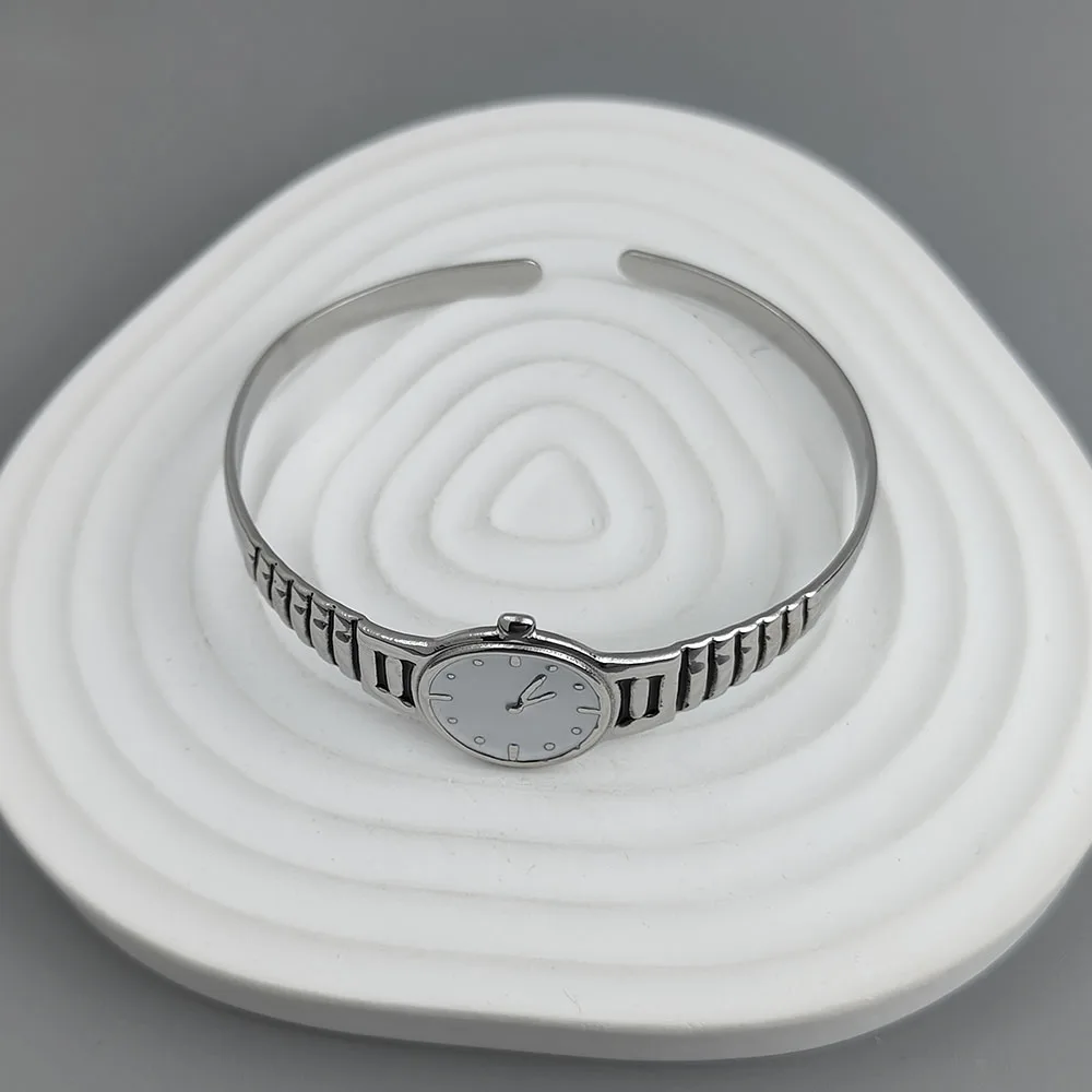 New watch shape stainless steel gold plated 18K bracelet, high quality waterproof silver jewelry, couple gift