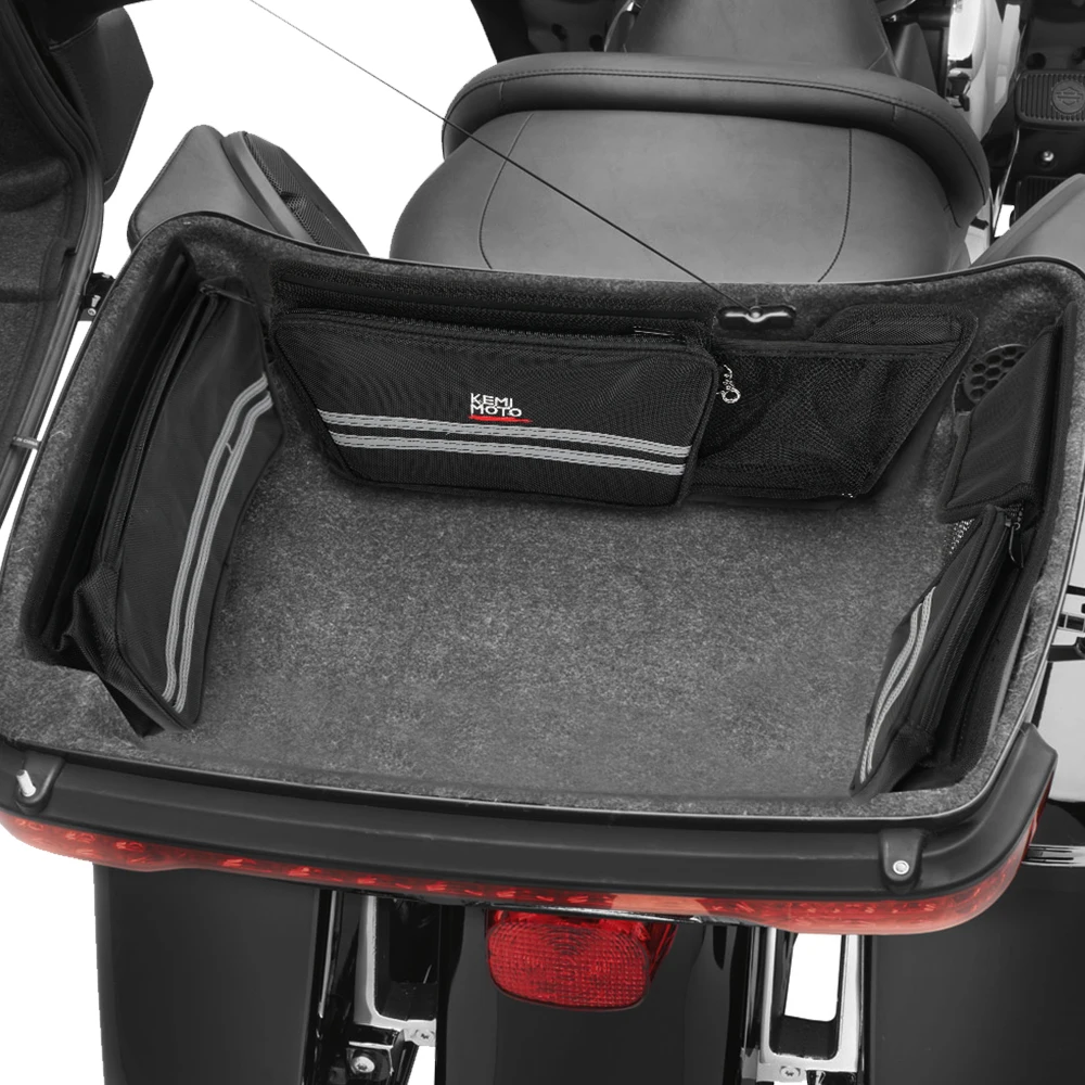 Saddlebag Tour-Pak Organizer Tool Storage Bag For Touring Street Glide Road King Road Glide Electra Glide Motorcycle Storage Bag