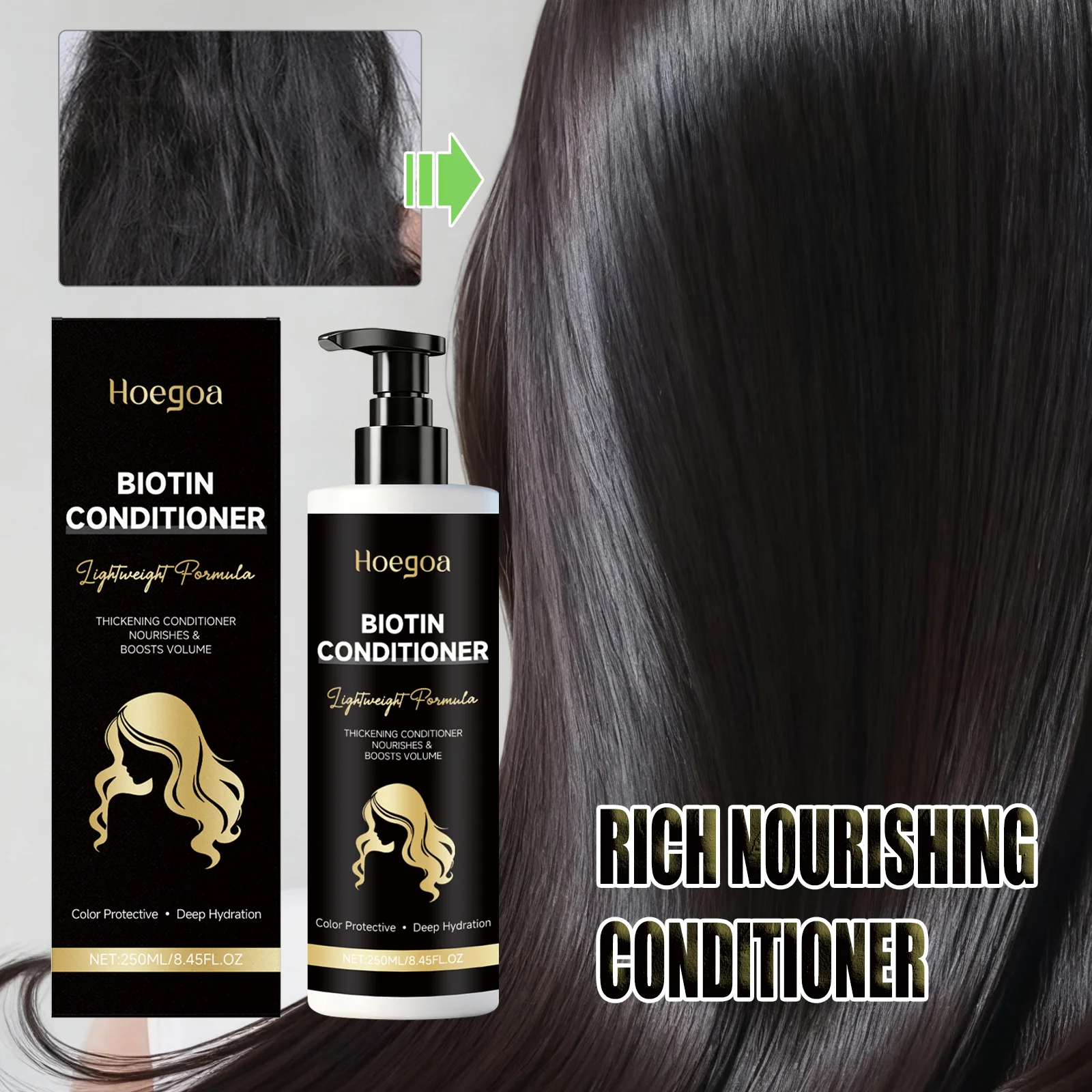 

Восстанавливающий кондиционер для увеличения объема волос, глубоко питательный, увлажняющий, гладкие, шелковистые волосы, против вьющихся волос, улучшающий блеск