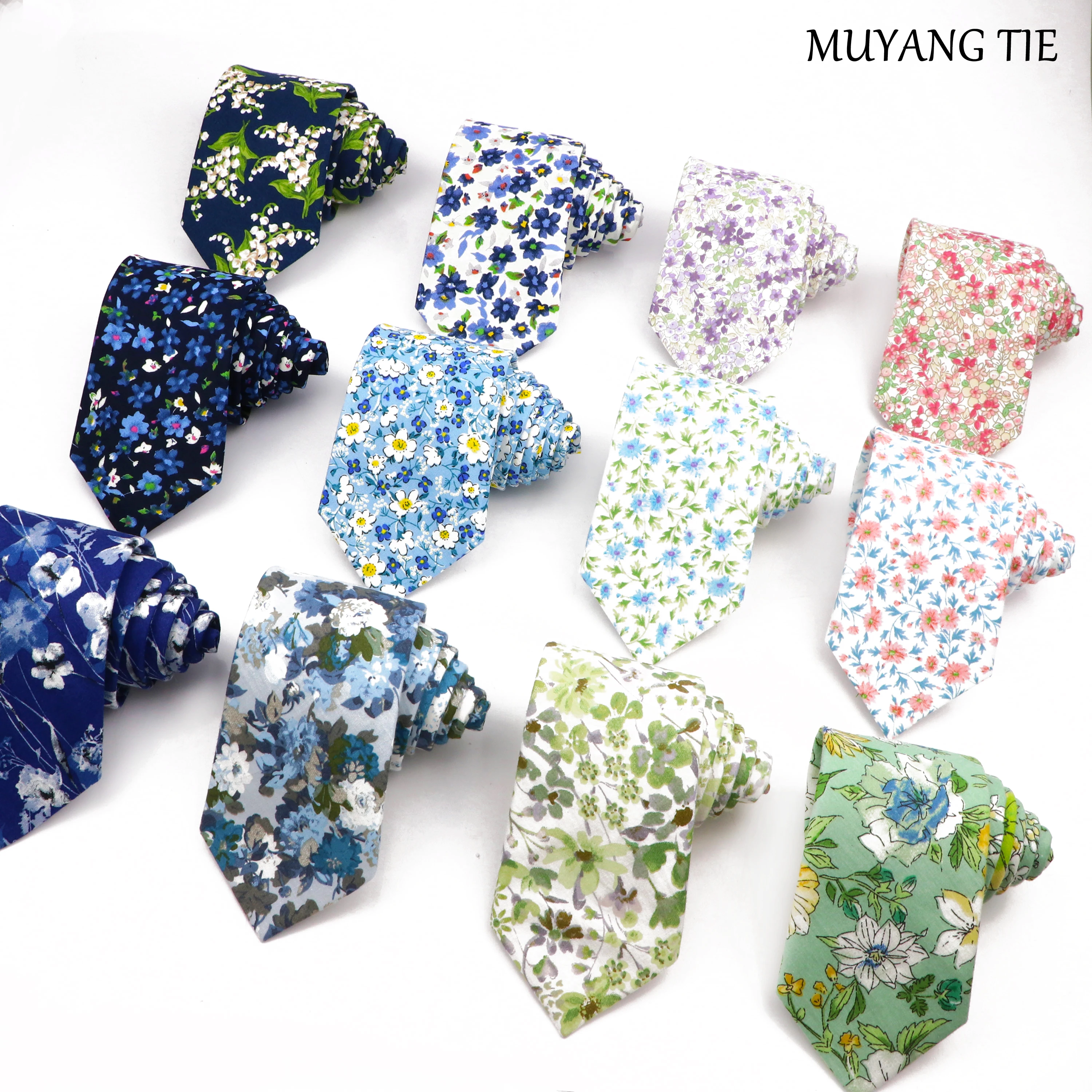 Nueva corbata Floral elegante para vestido de hombre, accesorios de boda, camisa de esmoquin para fiesta, corbata informal 100% de algodón