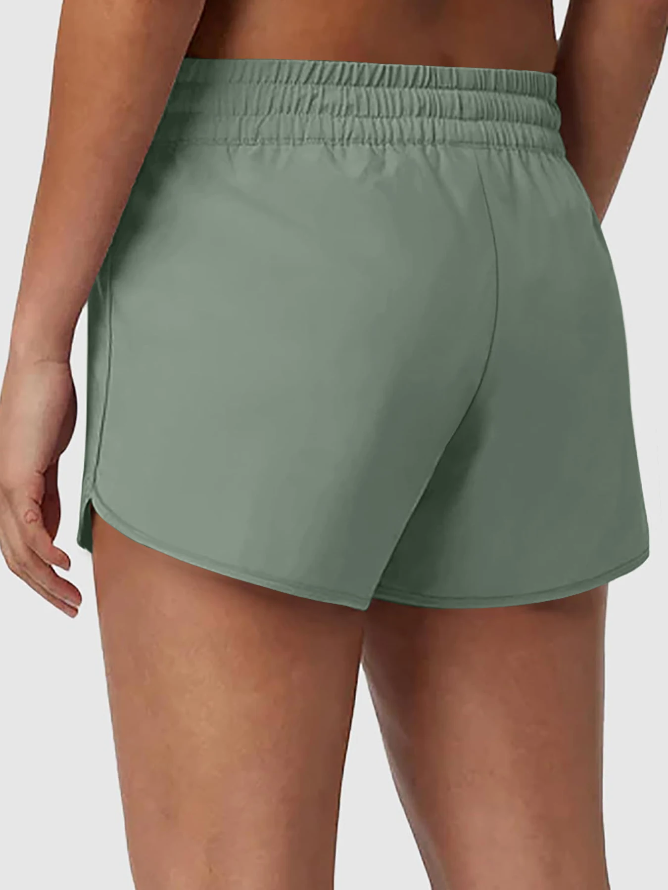 Professional running shorts for women, two pieces, non rolled edges, high waist, anti walking, light speed dry fitness Yoga shor