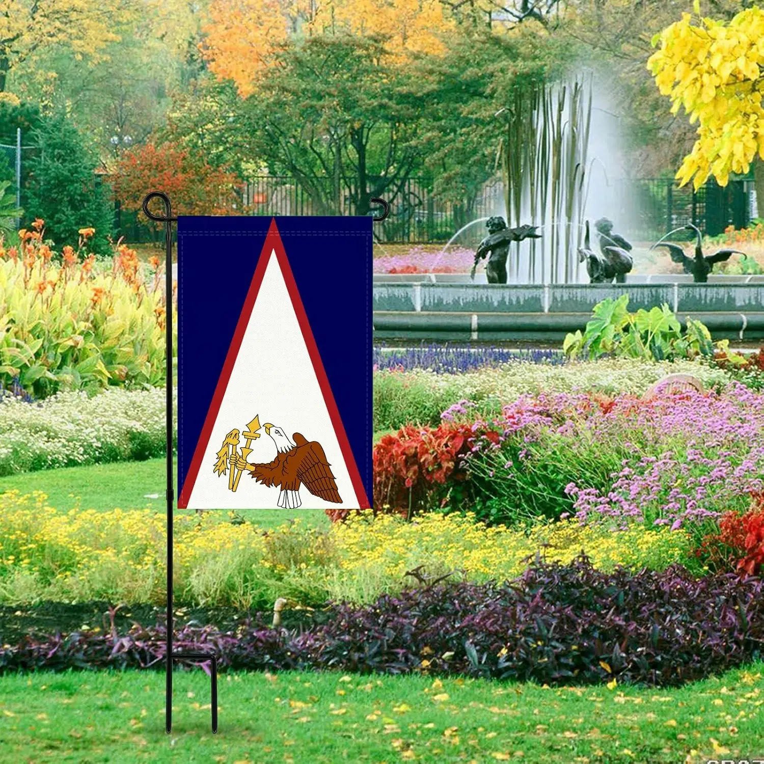 American Samoa Garden Flag 12x18 Inch Double Sided 3 Ply American Samoa Flags with Vivid Color for Outside Courtyard Parade  EEZ