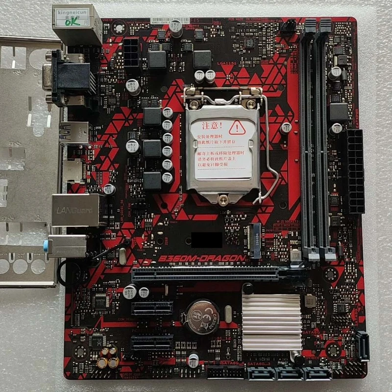

used for ASUS B360M‑DRAGON LGA1151 Intel B360 mATX Motherboard DDR4 M.2 HDMI VGA 8/9th Gen CPU